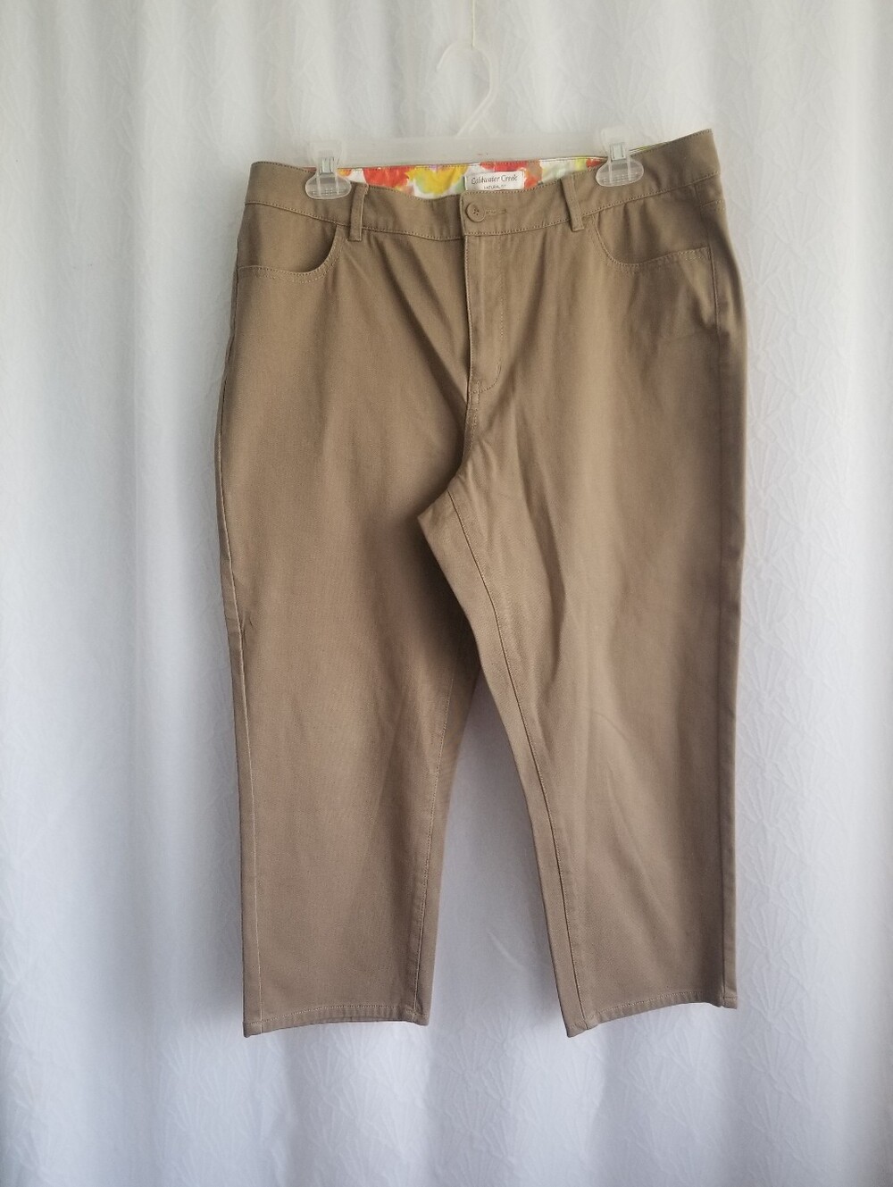 Coldwater Creek Natural Fit Tan Capris 12